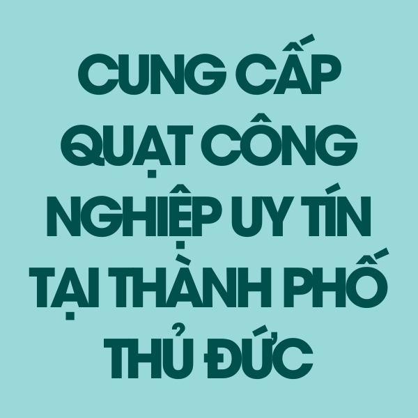 Cung cấp quạt công nghiệp uy tín tại thành phố Thủ Đức