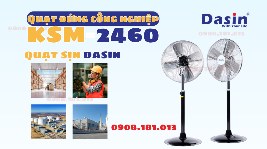 Quạt Đứng Công Nghiệp KSM-2460: Công Suất Mạnh Mẽ Cùng Lưu Lượng Gió Lớn - Giải Pháp Làm Mát Tối Ưu