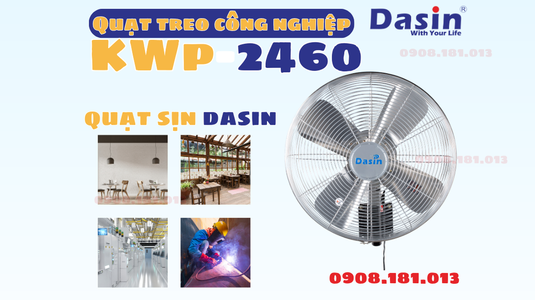 Quạt Công Nghiệp Treo Tường KWP-2460 – Giải Pháp Làm Mát Toàn Diện Cho Không Gian Lớn