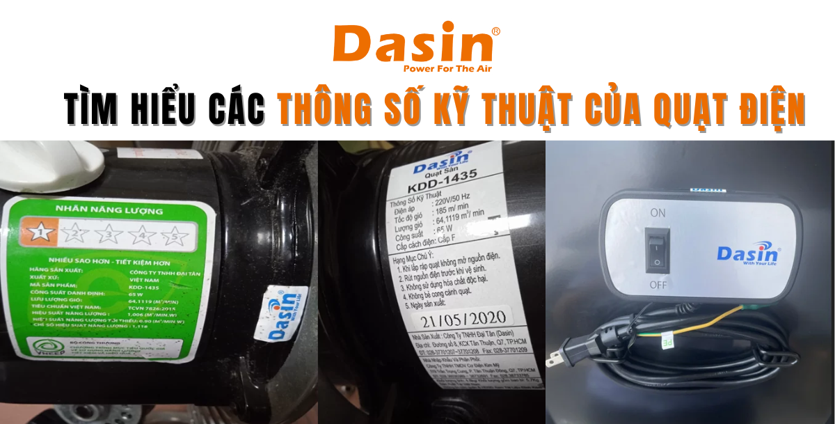 Tìm Hiểu Các Thông Số Kỹ Thuật Của Quạt Điện