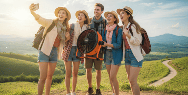 Quạt sàn tích điện: Giải pháp làm mát chủ động khi không có điện