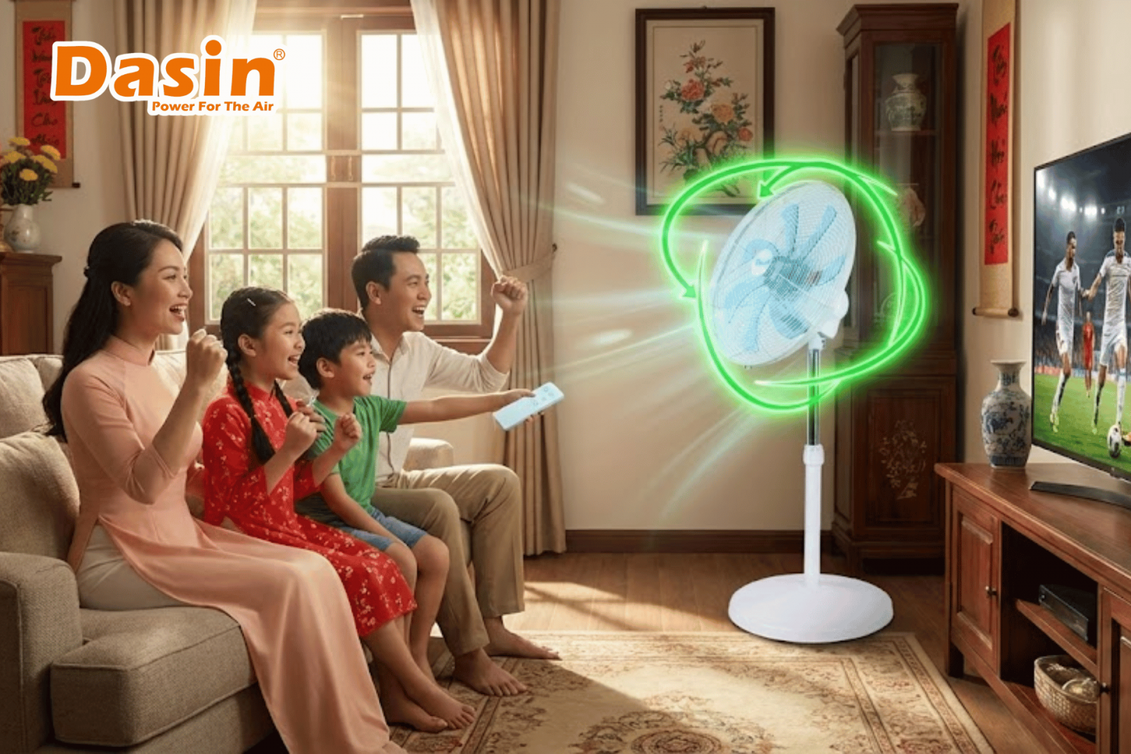 quạt dc chân đứng