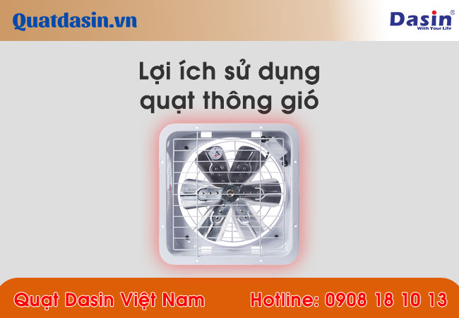 Lợi ích khi sử dụng quạt thông gió